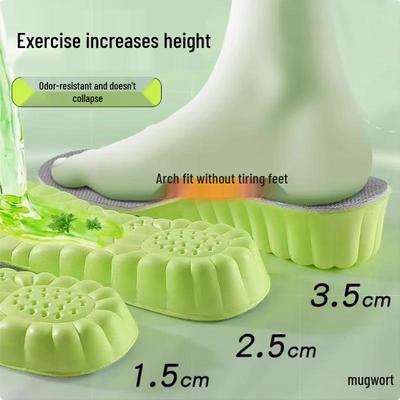 Мужские стельки с полной подушкой для увеличения роста: Защита от запаха, Не деформируется, Удобные для долгого стояния, Невидимый лифт
