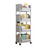 Movable Storage Rack Multifunctional Storage Organizer with 360 Degree Rotating Wheels Trolley