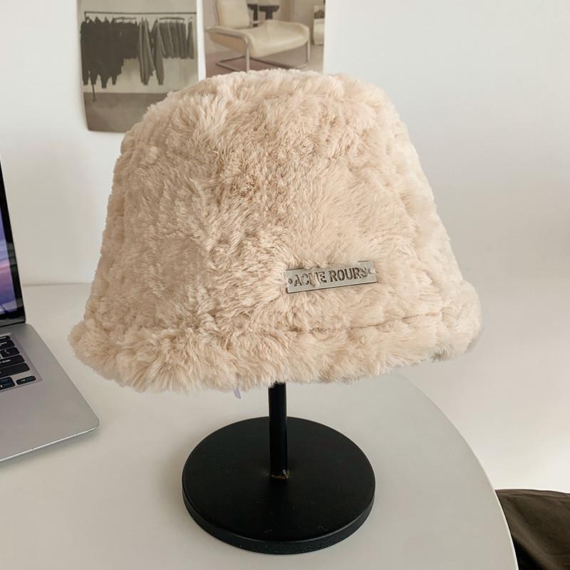 Белая стильная корейская панама для женщин, теплая и уютная из овечьей шерсти