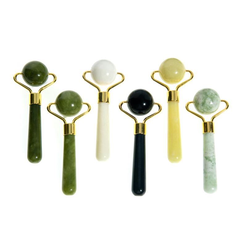 Natural Jade Ball Face Roller Gua Sha Scraper Massager Facial Eye Beauty Massager Roller Face Lifting Wrinkle Remover Skin Care