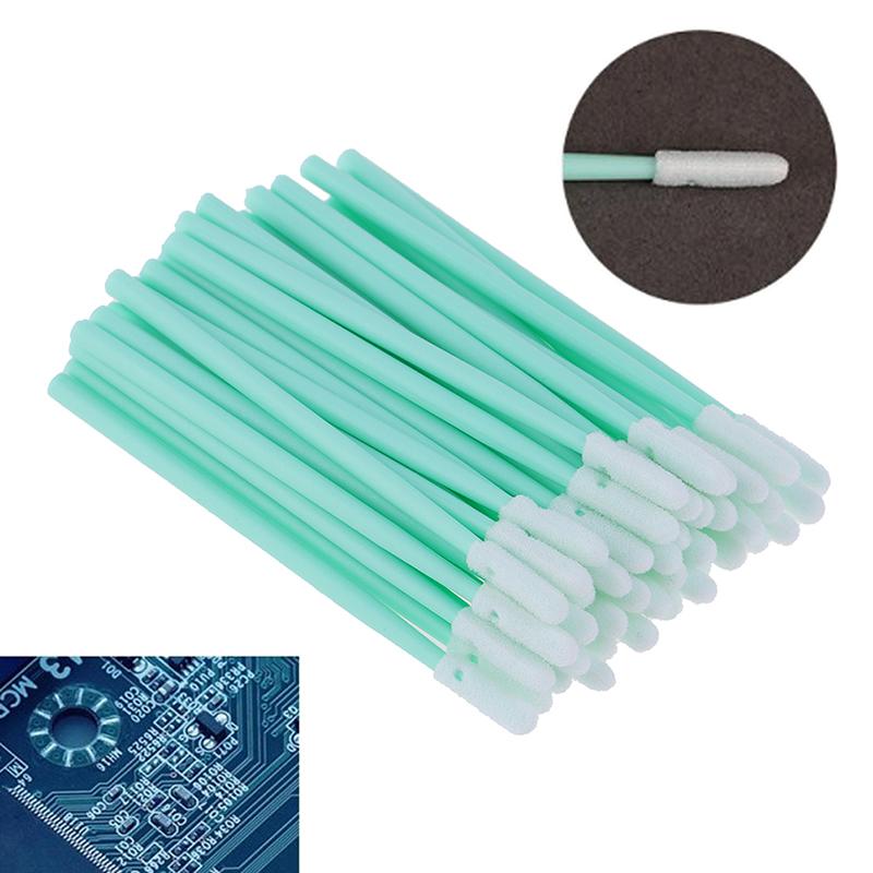 100Pcs Sponge Head Cleaning Swab Printer Swab Dust-Free Cotton Swab Wiping Stick
