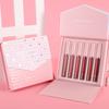 HANDAIYAN Lip Glaze Set Liquid Matte Crystal Lipstick Non-stick Cup Non-Fading Jelly Color 6 Lip Gloss Gift Box