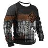 Vintage Mechanic T Shirt For Men Mechanic Tools Printed Long Sleeve Tee Pullover Male Round Neck Street Oversized Cotton T-shirt