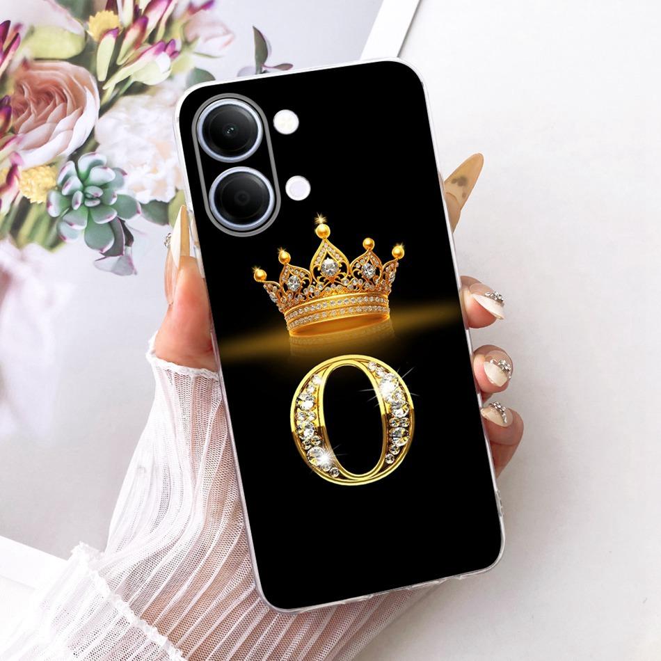 Для Vivo Y05 Y11d 2026 Модный чехол для телефона с буквой и короной Для Vivo Y11D Y05 4G Мягкие силиконовые TPU чехлы