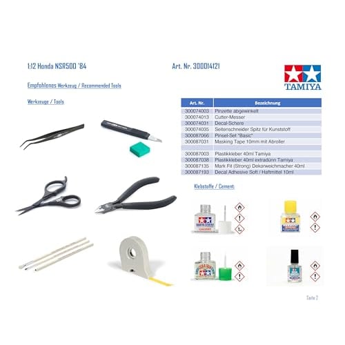 Tamiya 1/12 Motorcycle Series No. 121 Honda NSR 500 1984 Plastic Model 14121