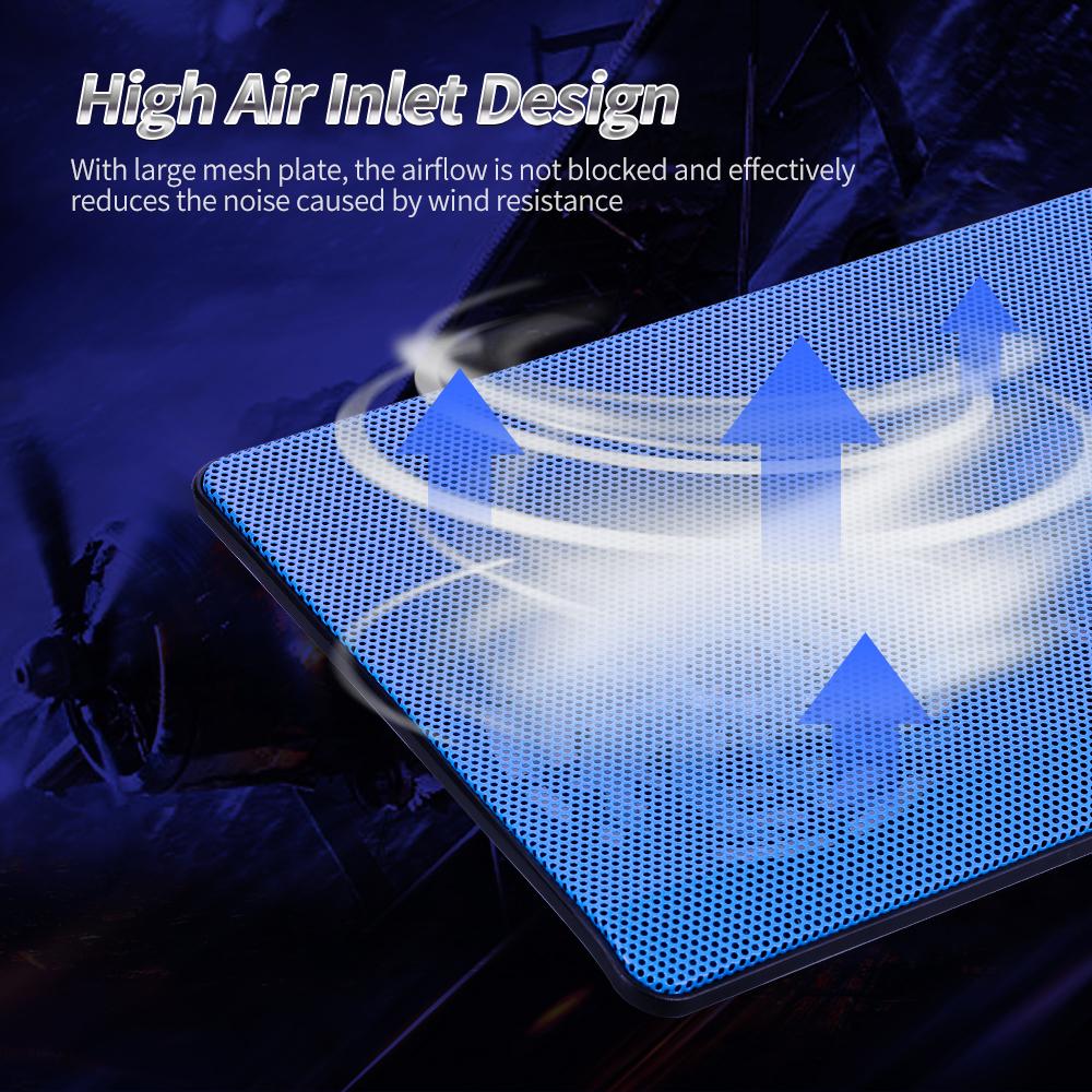 Highperformance Laptop Cooler Laptop Cooling Pad Double Fans Cooler with Two USB Ports Support for