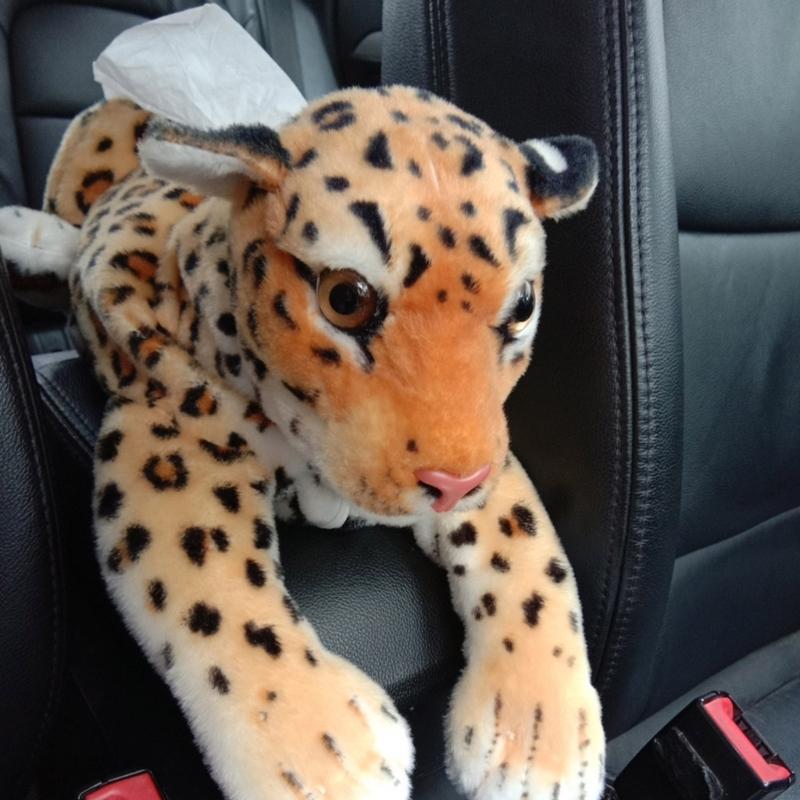 Уникальный тигровый дизайн Держатель для салфеток из полипропилена и хлопка Удобный аксессуар для туалетных столиков в ванной и автомобиля