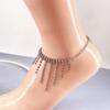 European and American Fashion Rhinestone Tassel Anklet Summer Beach Multilayer Full of Diamond Pendant Foot