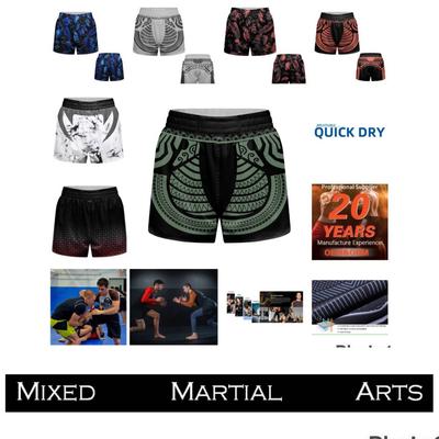MMA Muay Thai Kickboxing Boxing Shorts Elastic Waist Fighting Training Unisex Men Women Print Fight UFC Martial Art Fitness Gym Training Sport Workout