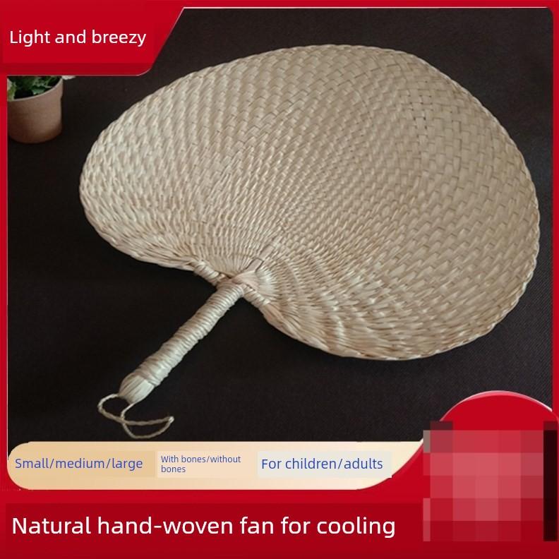 Household Handmade Woven Large Palm Leaf Fan, Banana Leaf Fan, Summer Traditional Fan for the Elderly, Mosquito-Repelling Durable Palm Leaf Fan