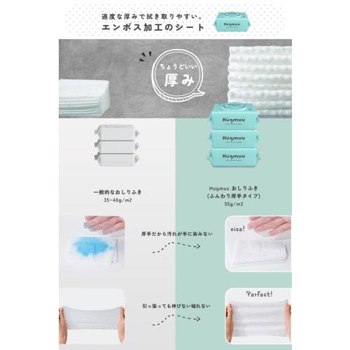 Hugmuu Baby Wipes, Soft, Thick, High-Moisture, Large Capacity with Lid, 1152 Wipes (96 Wipes X 12 Packs), Wet Wipes for Babies, Made with 99% Pure Wat