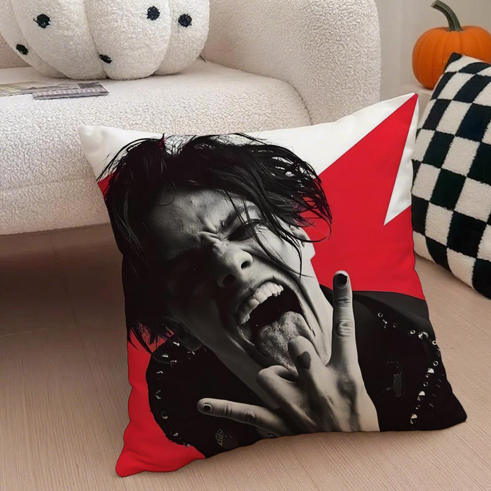 Hot Anime Punk British Singer YYungblud Cushion Cover Throw Pillow Cover Hidden Button Durable Polyester Chair Cushion