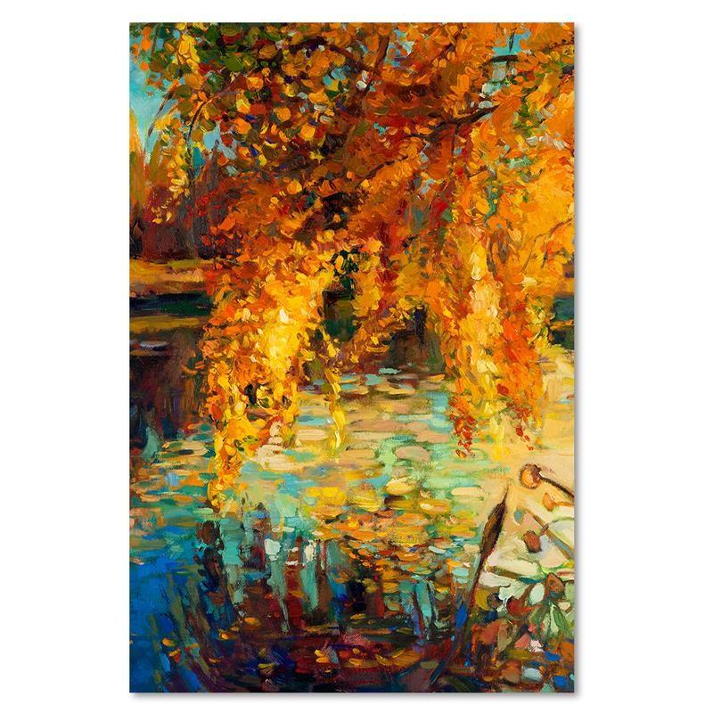 Печать на холсте Осенняя природа Листья как нарисованные