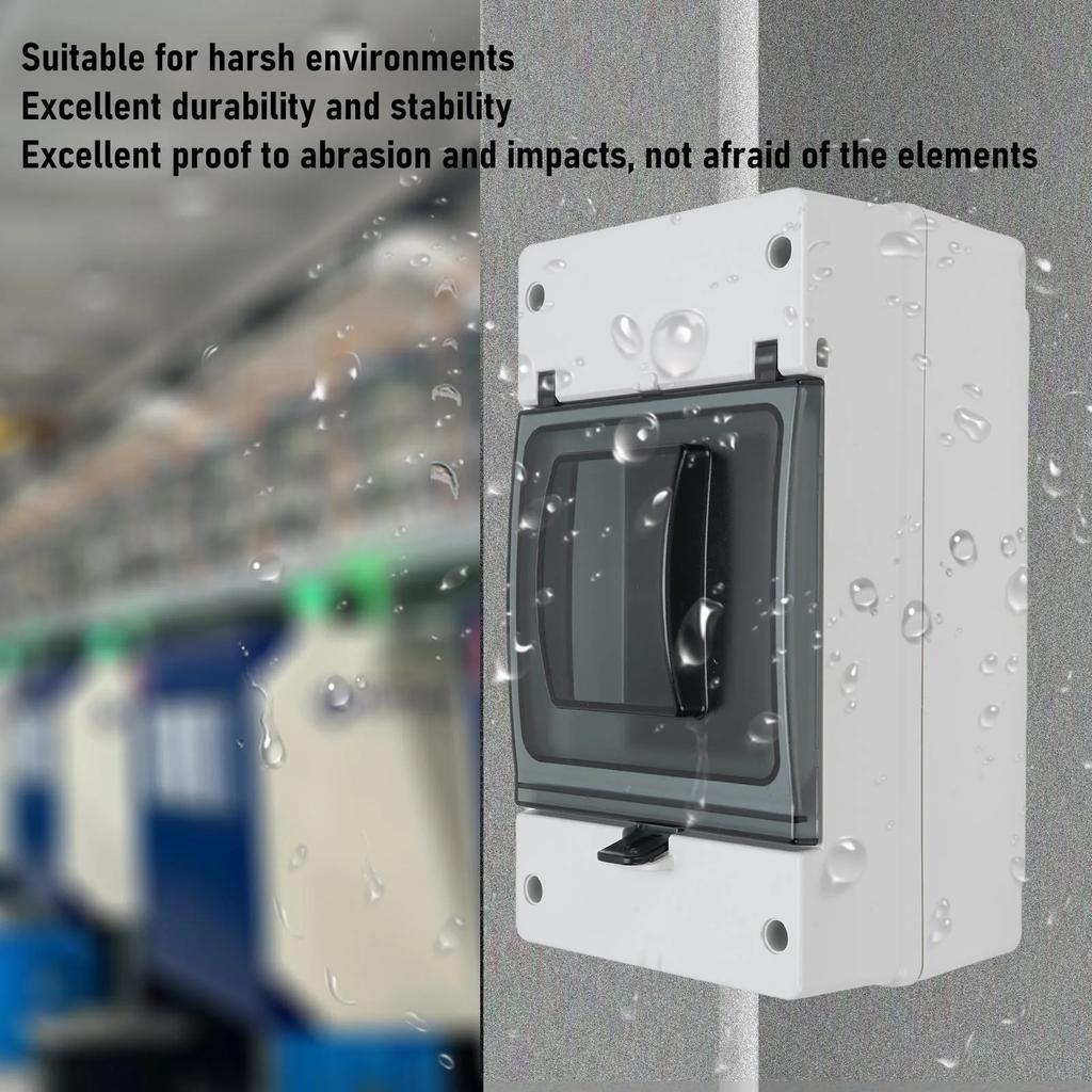 DC Circuit Breaker Box IP66 Rain Proof Plastic Outdoor Distribution Junction Box for MCCB Solar Battery Switch