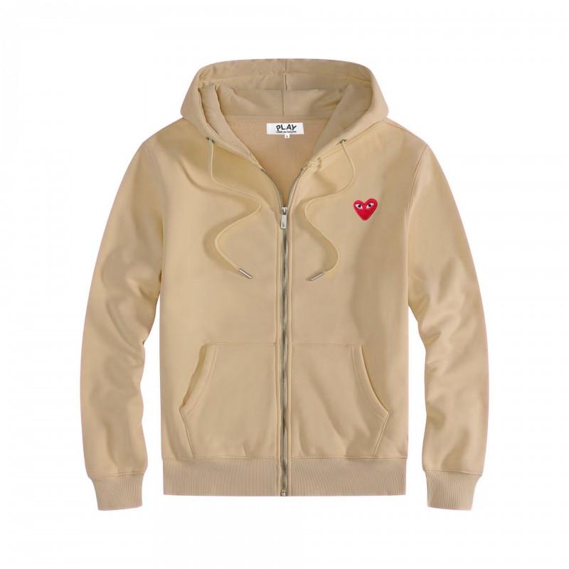Unisex Hooded Zip-Up Sweatshirt With Heart Print Lightweight Warm Casual Pullover Fall Youth Streetwear