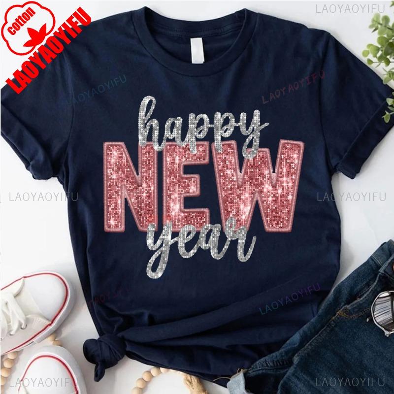 Happy New Year 2026 New Years Eve Party Countdown Family TShirt Short Sleeve Cotton Top All Seasons Quality Casual Fashion Tee