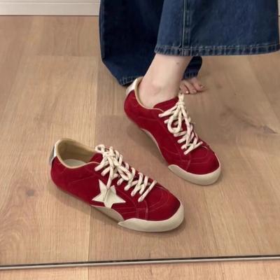 Версия из коровьей кожи~ Туфли для моральной подготовки нишевого стиля с двухцветной лентой в стиле академии, женские универсальные модные спортивные и повседневные шнуровки спереди, с глубоким вырезом