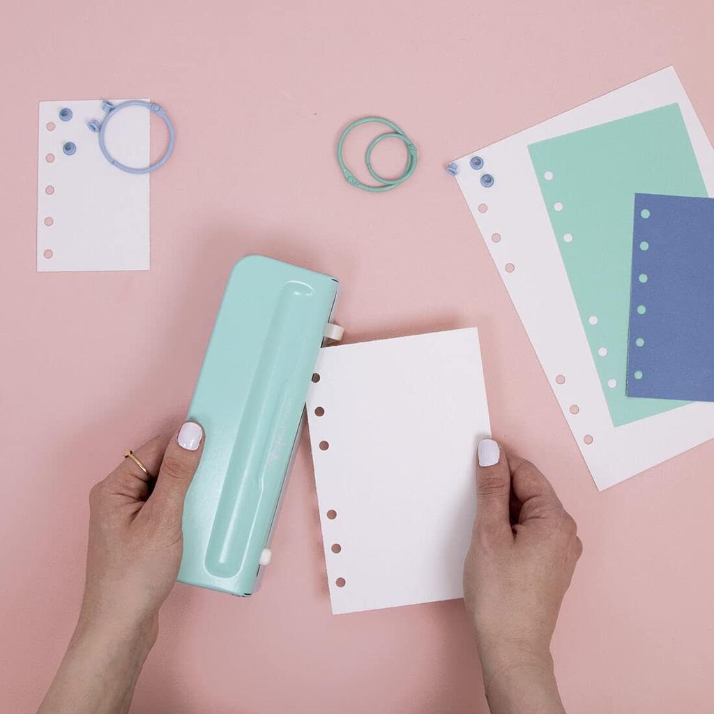 Craftelier - 6 Hole Punch | Adjustable Hole Puncher for Mini, Pocket, A6, A5, Personal and Deskfax | Journaling Supplies | Punching Capacity for 8 x