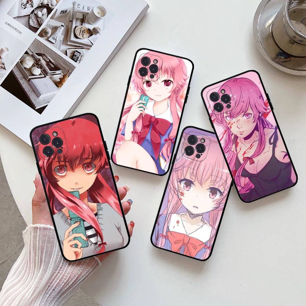 Чехол для телефона в стиле аниме Mirai Nikki (Дневник будущего) для iPhone 16 15 14 13 12 11 17 Pro Max, Простой задний мягкий чехол из ТПУ