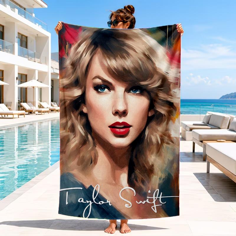 Пляжное полотенце Taylor music, Микрофибровое пляжное полотенце, Идеально для бассейна, пляжа, путешествий, домашнего декора, Подарки для фанатов пляжной вечеринки