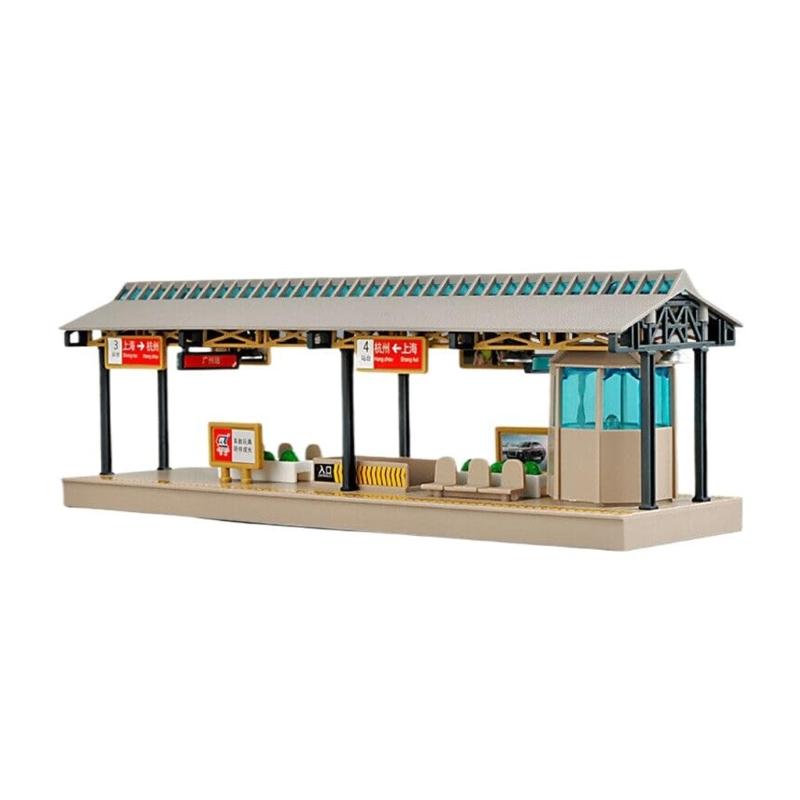 Miniature Unassembled Metro Station Building Model Set 1/64 Scale Railway Dioramas DIY Craft Project For Hobbyists