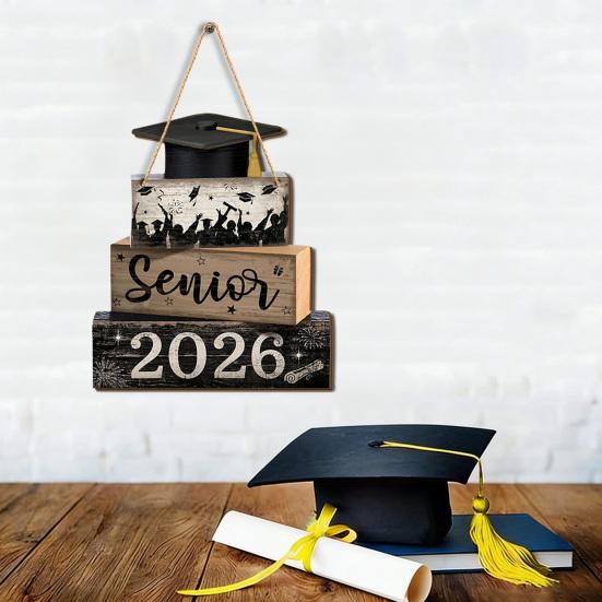Надпись на дверь для выпускного 2026, Поздравляем выпускника, Декоративная табличка на крыльцо, Деревянная настенная табличка для фотозоны, Принадлежности для вечеринки по случаю выпускного