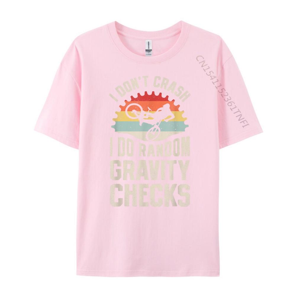 I Dont Crash I Do Random Gravity Checks Mountain Biking 3XL Men Clothing High Quality Mens TShirt Memorial Day