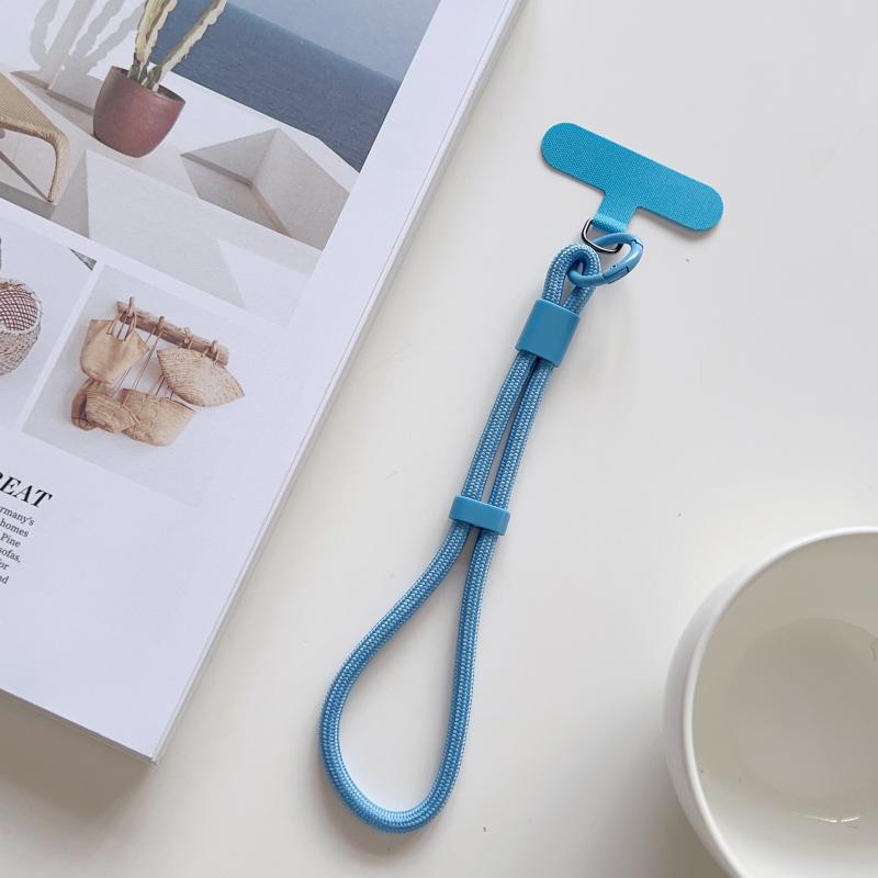 Простой конфетный цвет шнурок для мобильного телефона регулируемый браслет цепочка для телефона универсальный противоутерянный брелок ремешок для сотового телефона