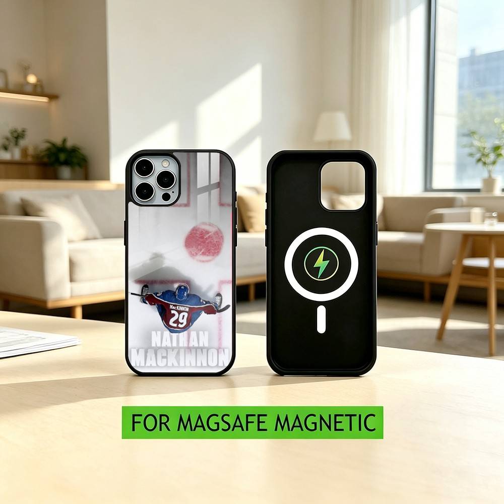 Чехол для телефона хоккеиста Нейтана Маккиннона для iPhone 17, 16, 15, 14, 13, 12, 11 Plus, Pro, магнитный для Magsafe, беспроводной зарядки