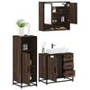 VidaXL Ensemble De Meubles De Salle De Bain 3 Pcs Chêne Marron, Armoire De Salle De Bain, Placard De Salle De Bain, Meuble 3300989