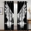 3D Современные Крылья Ангела Черно-Белые Солнцезащитные Шторы 2 Панели Роскошная Гостиная Спальня Балкон Кухня Декор