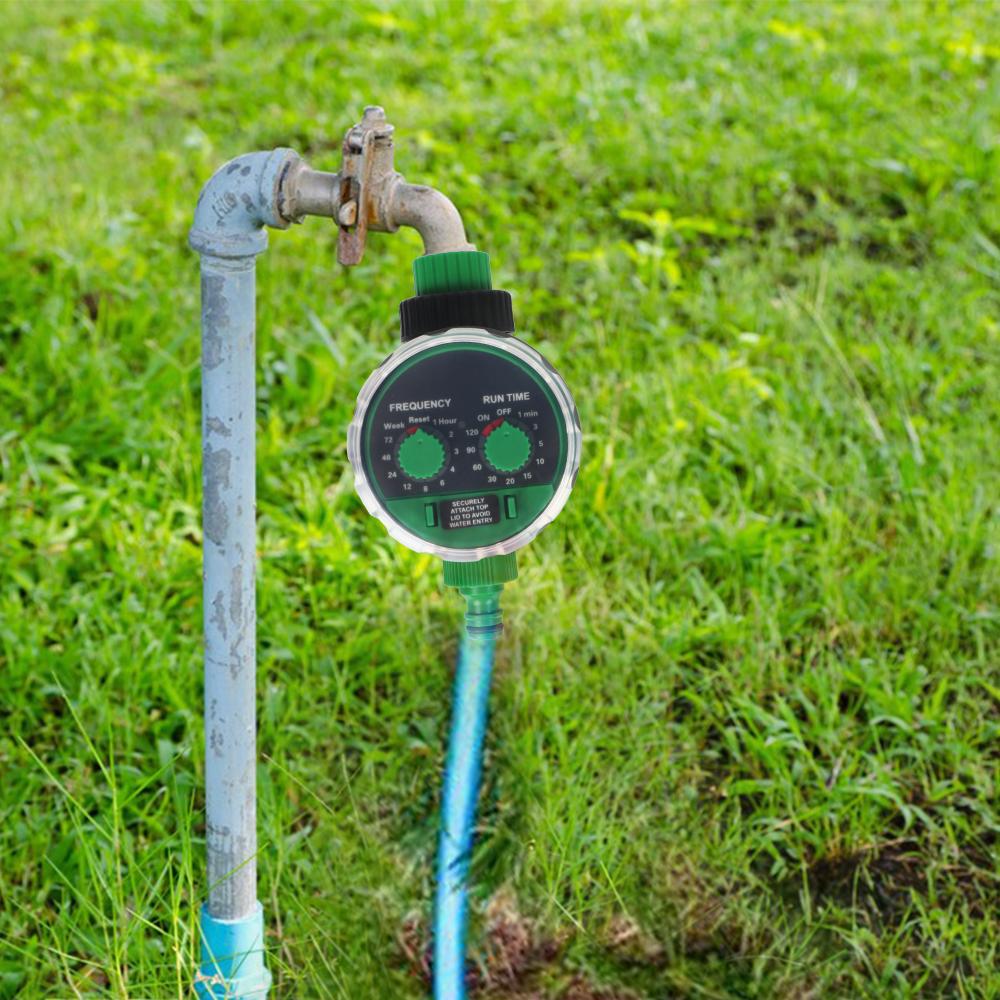 Шаровой кран Система капельного орошения с батарейным питанием Садовый автоматический контроллер полива Электронный таймер воды 21025 Два циферблата
