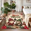 Christmas Custom Name Printed Square Area Rug Soft Non Slip Floor Carpet For Bedroom Holiday Gift