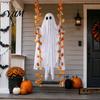 Decorative Festival Ghost Items Light Up Hanging Swinging Halloween Decoration with Remote Control, Large White Spooky Outdoor Yard Decor Ornament