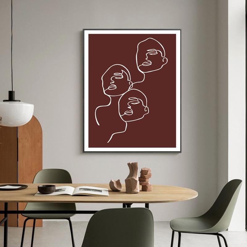 Nordic Literature And Art Niche Morandi Abstract Geometric Line Figures Wall Canvas Posters Painting Prints Living Room Decor