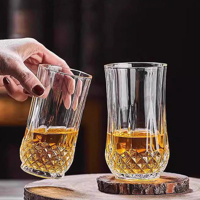 Роскошные бокалы для вина, изысканный стеклянный стакан с алмазной резьбой, бутылка для воды, креативные стаканы для коктейлей и виски, прозрачные стаканы для питья