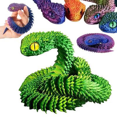 3D-печатный шарнирный мини-дракон-змея, подвижная модель-симулятор змеи, вращающийся декор, игрушка для детей и взрослых, подарок 30/40 см