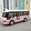 Sound And Light School Bus Toys Friction Powered Pull Back Bus Bus Model Toy  Children