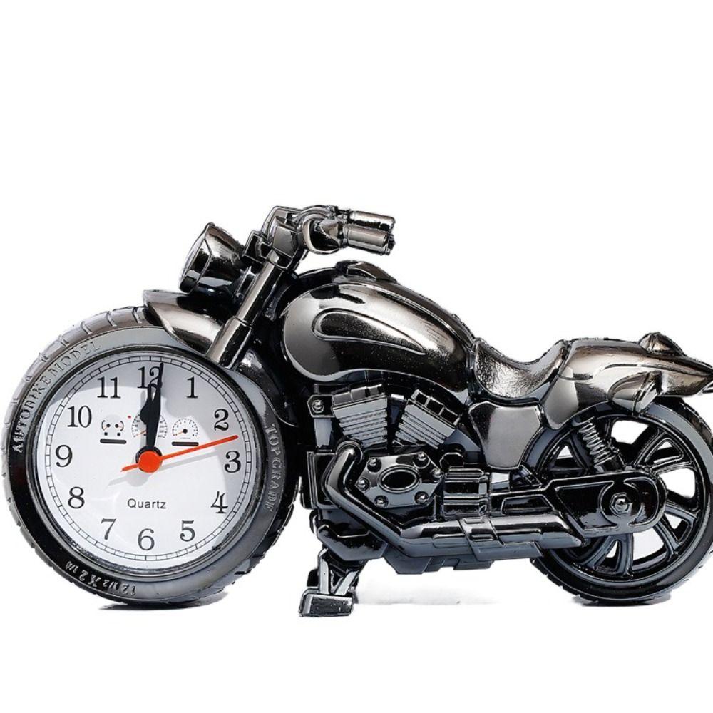 Easy to Use Arabic Numeral Bedside Clock Motorcycle Model Motorcycle Alarm Clock Desktop Ornament