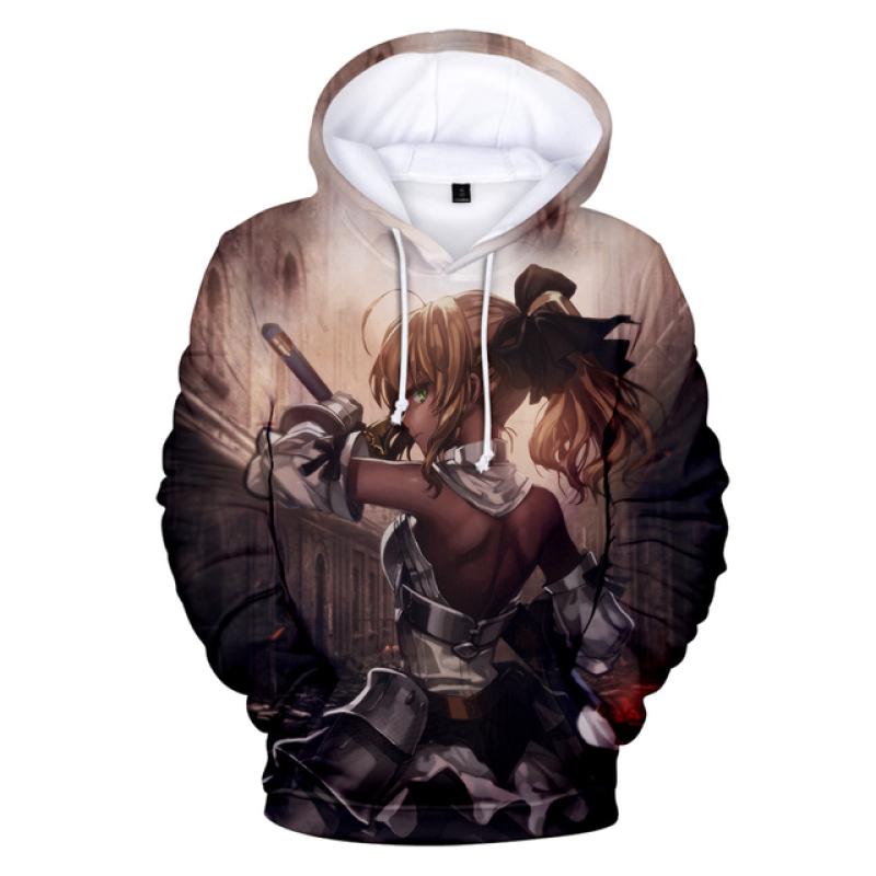 Fate Stay Night 3D Print Hoodies Men Women Casual Fashion Sweatshirt Hoodie Anime Harajuku Streetwear Pullover Hip Hop Tops Coat