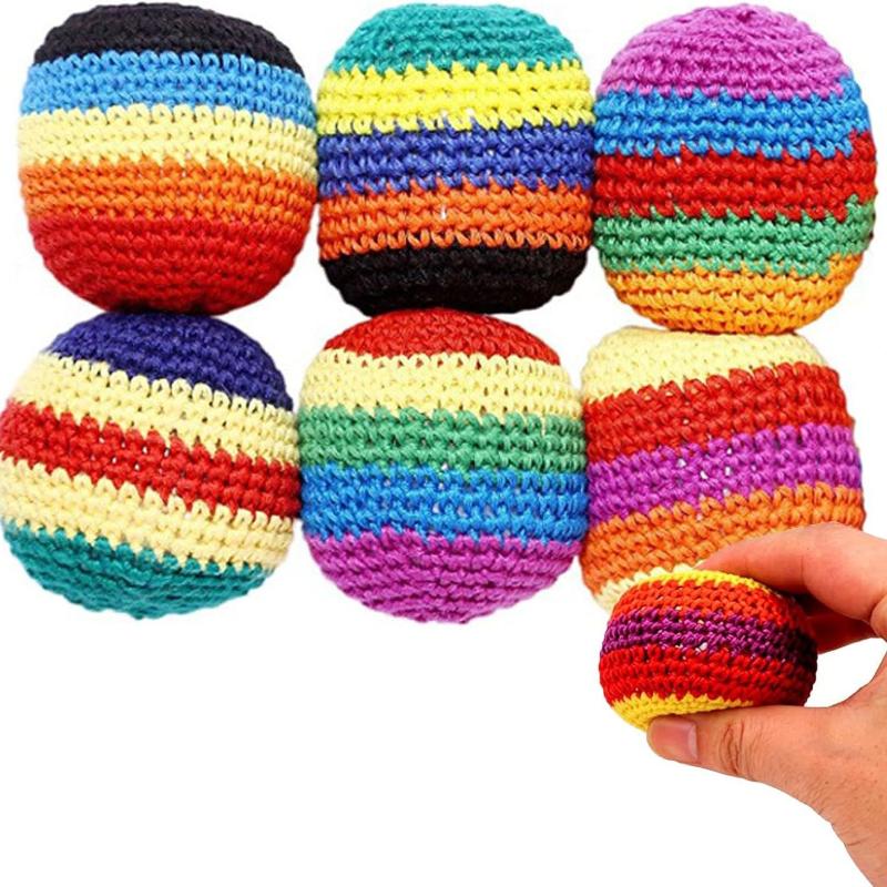 1/4Pcs Outdoor Soft Handmade Footbag Sacks Juggling Balls Durable For Kids Group Playing Activities