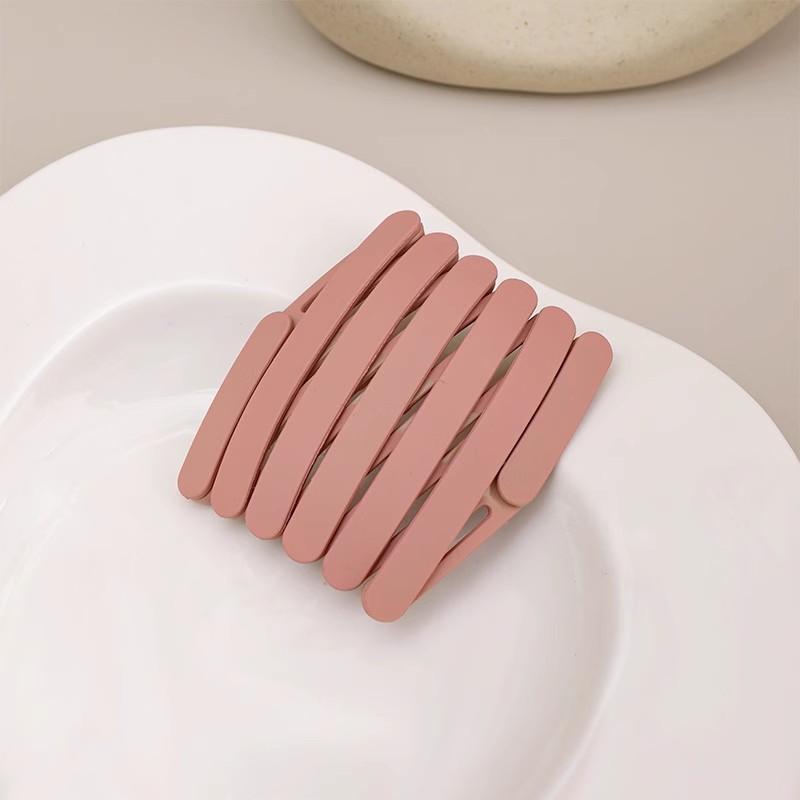 2 шт., удобная складная однотонная пластиковая повязка для волос для женщин и девочек, дорожная эластичная повязка на голову, повязка на голову, новинка, аксессуары для волос