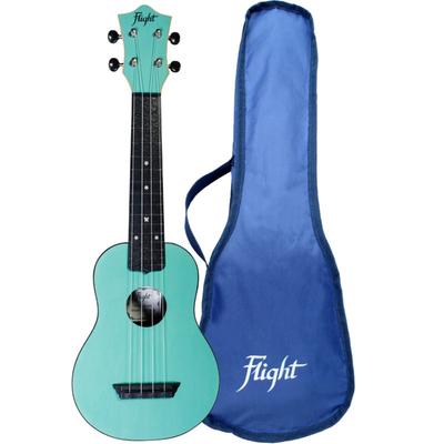 Flight Travel Ukulele из дерева и АБС-смолы, гибридная укулеле сопрано, светло-голубая TUS-35LB