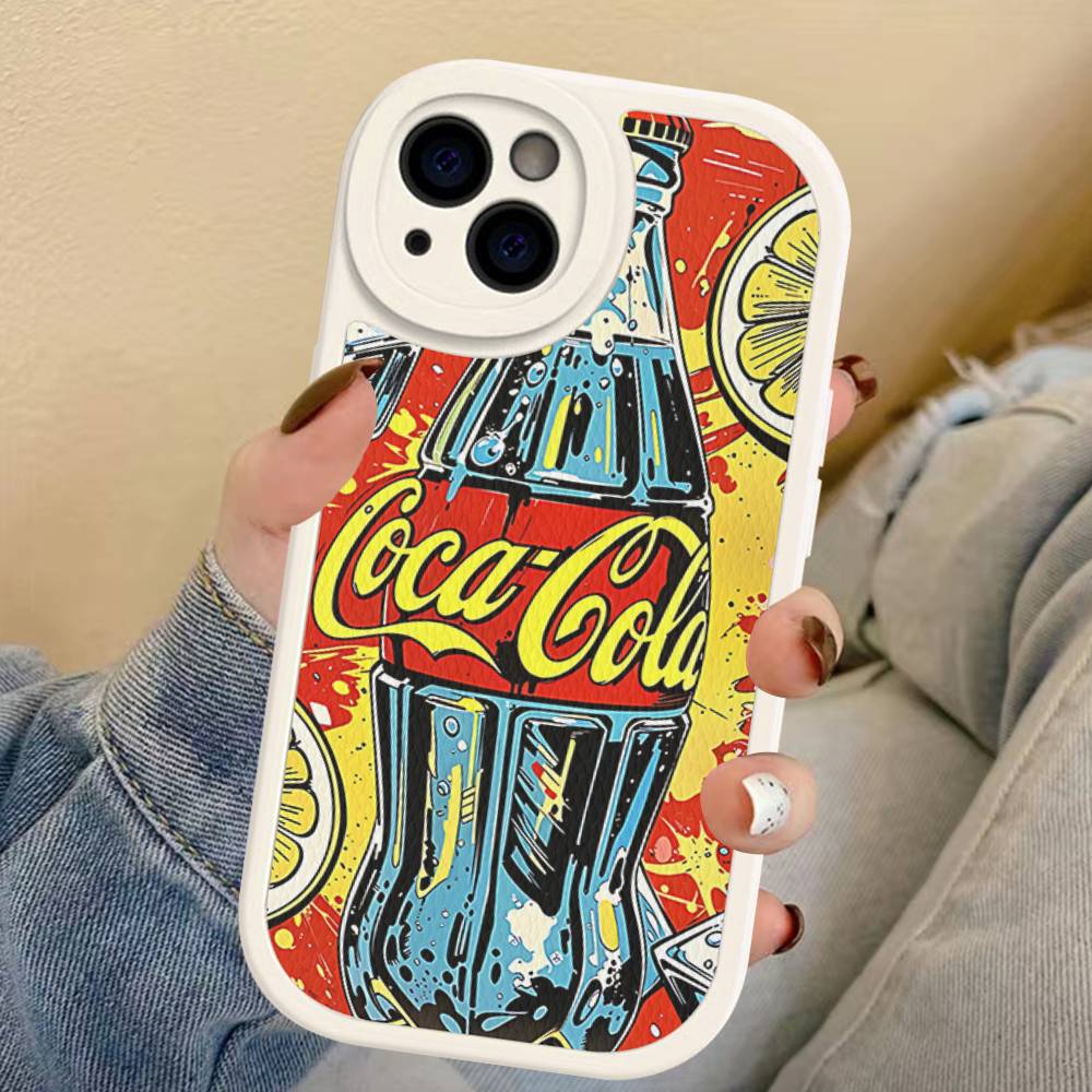 Горячий C-Coca Напитки C-Cola Кожаный Чехол Для Телефона Для IPhone 15 14 13 Pro Max 12 11 16 Plus Чехол Для Телефона