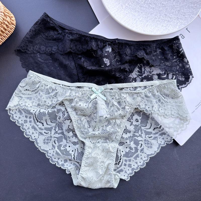 Ladies Spring and Summer Sexy Lace High Split Low Waist Underwear