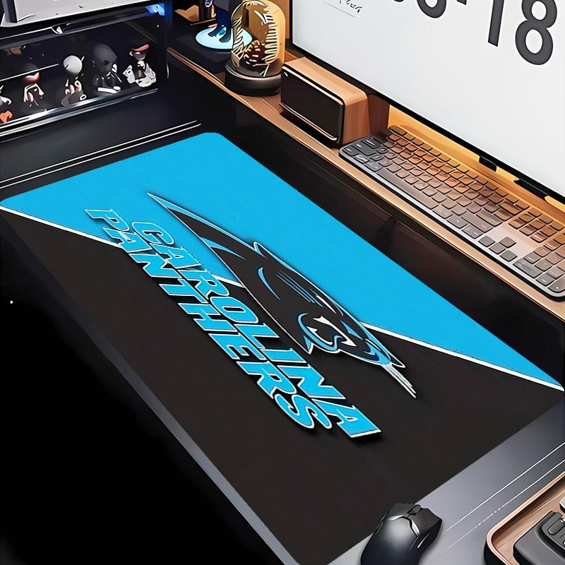 Carolina Panthers Theme Premium Non-slip Mouse Pad with Stitched Edges,Durable Rubber Material,for Desktop & Gaming Great Gifts