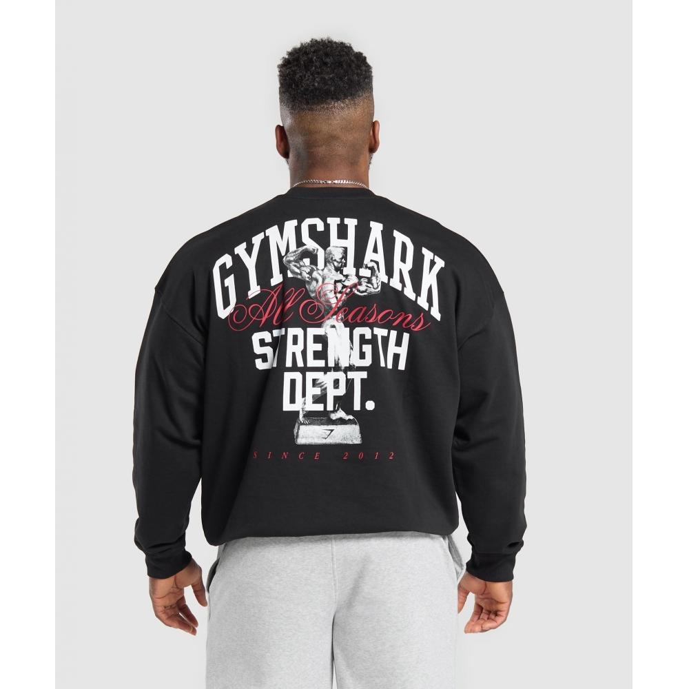 Gymshark Trophy Graphic Crew Black A7a1m Bb2j