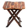 30.48 Cm Wooden Matte Finish Folding Stool For Living Room