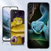 Черный силиконовый чехол для телефона Animal Snake для Samsung Galaxy S23 S21 S20 FE S24 S22 Ultra S10E S10 S9 S8 Plus