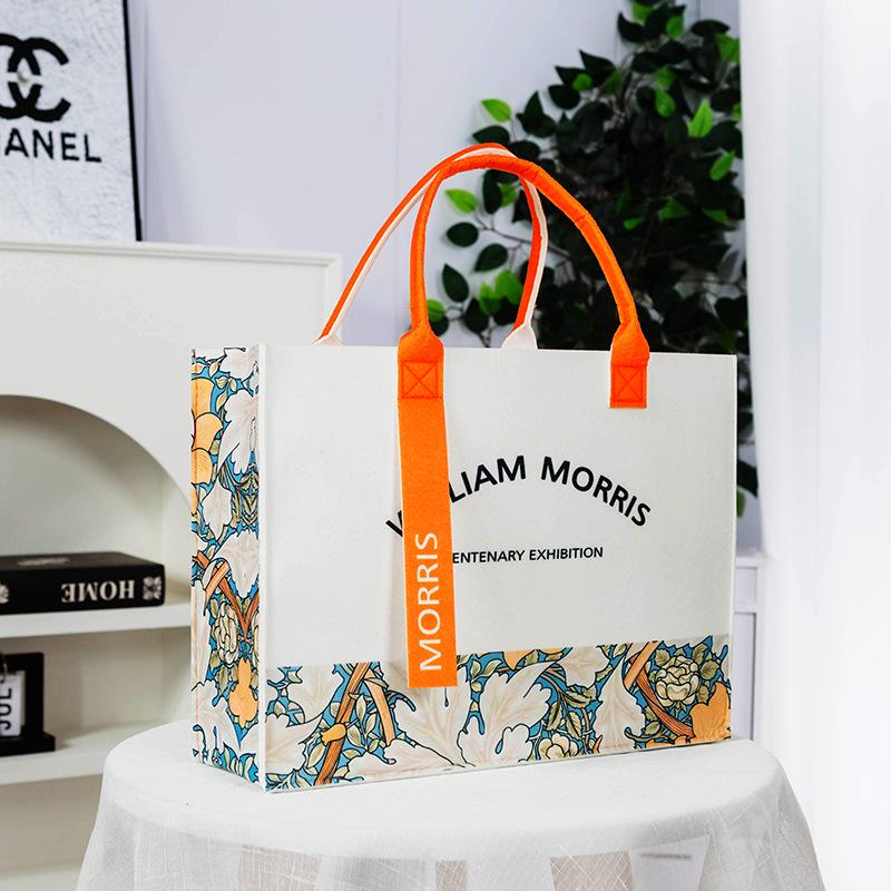 Модная контрастная цветная сумка-тоут Morris Ribbon большой вместимости для поездок на работу